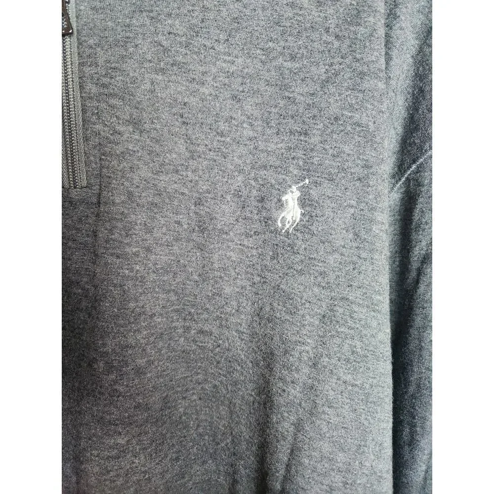 Polo Ralph Lauren Mens quarter zip pullover sz XXL gray soft stretch preppy - Picture 2 of 8